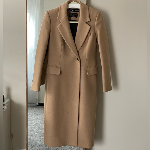 Zara Jackets & Coats Zara Wool Blend Camel Coat Poshmark